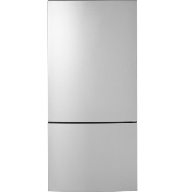 GE GBE17HYRFS ENERGY STAR® 17.7 Cu. Ft. Counter-Depth Bottom-Freezer Refrigerator in Fingerprint Resistant Stainless