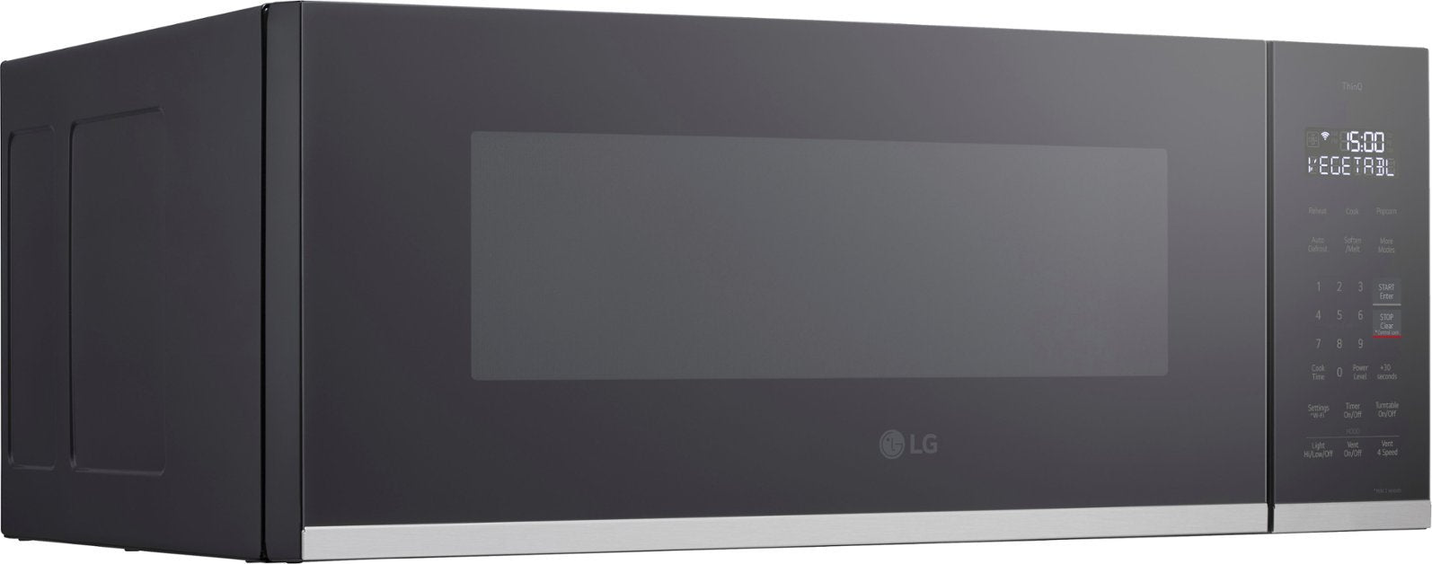 LG MVEF1323F 1.3 cu. ft. Smart Low Profile Over-the-Range Microwave Oven in Stainless Steel