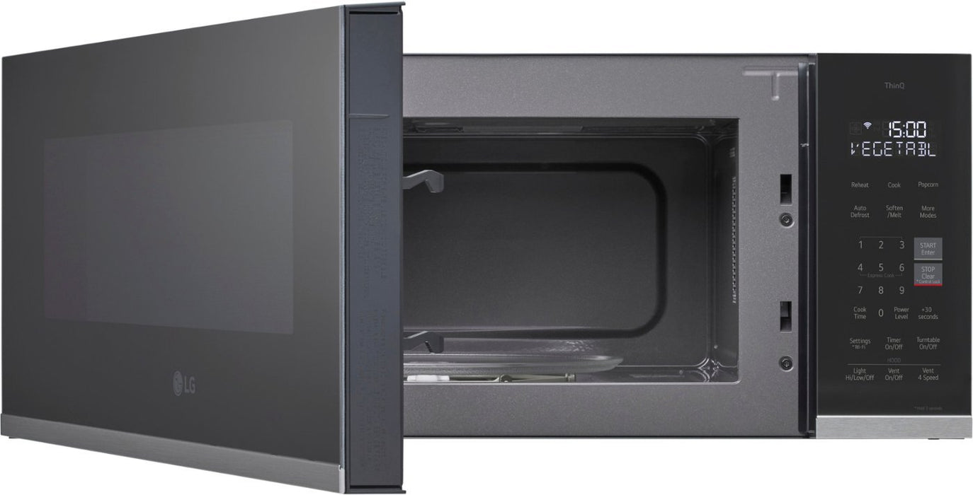 LG MVEF1323F 1.3 cu. ft. Smart Low Profile Over-the-Range Microwave Oven in Stainless Steel