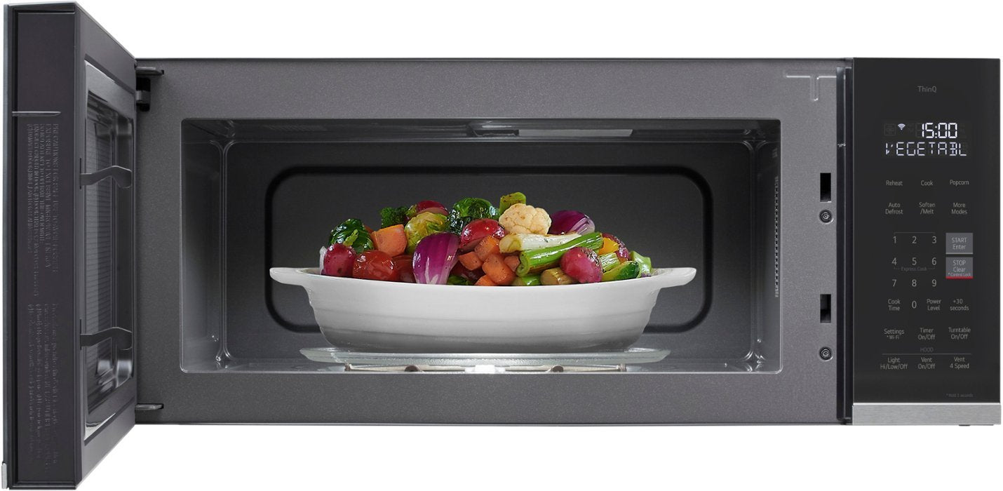 LG MVEF1323F 1.3 cu. ft. Smart Low Profile Over-the-Range Microwave Oven in Stainless Steel