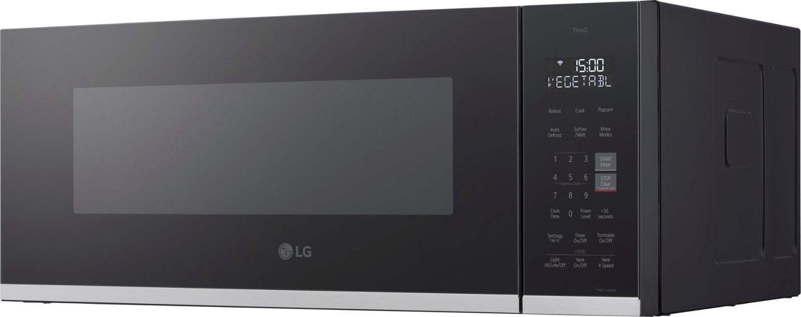 LG MVEF1323F 1.3 cu. ft. Smart Low Profile Over-the-Range Microwave Oven in Stainless Steel