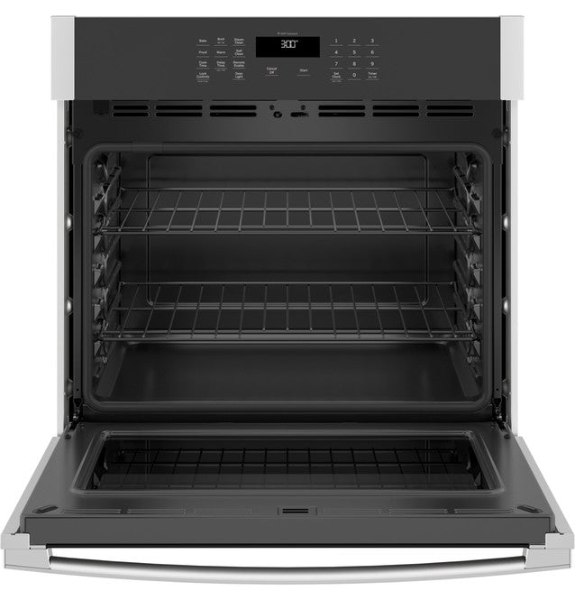 GE JTS3000SNSS 30" Smart Built-In Self-Clean Single Wall Oven with Never-Scrub Racks in Stainless Steel