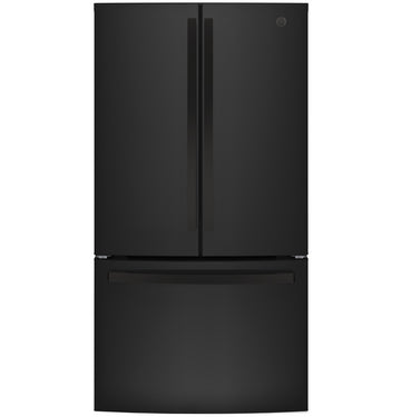 GE GNE27JGMBB ENERGY STAR® 27.0 Cu. Ft. French-Door Refrigerator in Black
