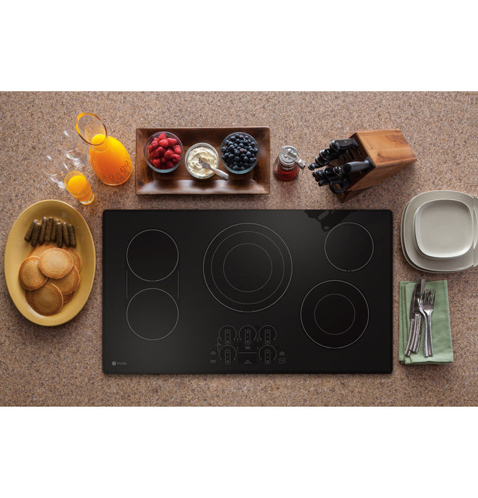 GE Profile PEP7036DTBB 36" Built-In Touch Control Electric Cooktop in Black