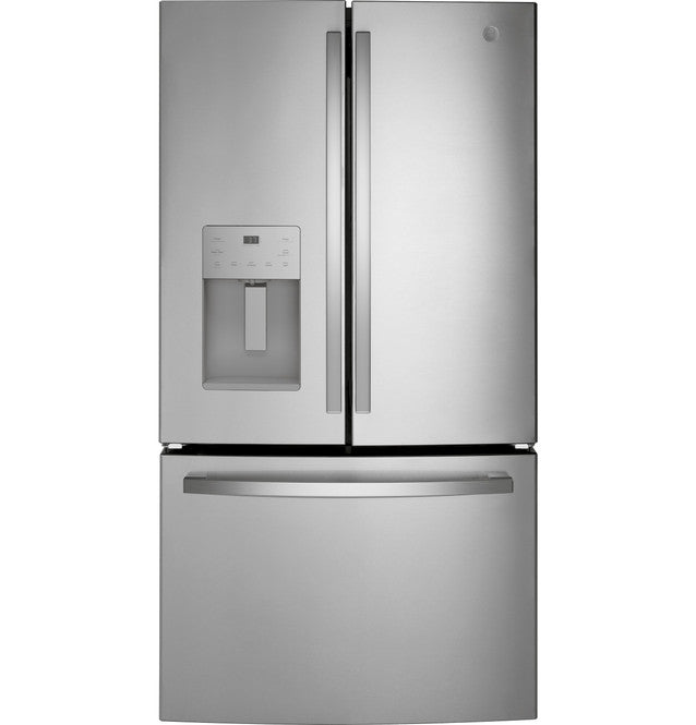 GE GYE21JYMFS ENERGY STAR® 20.6 Cu. Ft. Fingerprint Resistant Counter-Depth French-Door Refrigerator in Fingerprint Resistant Stainless