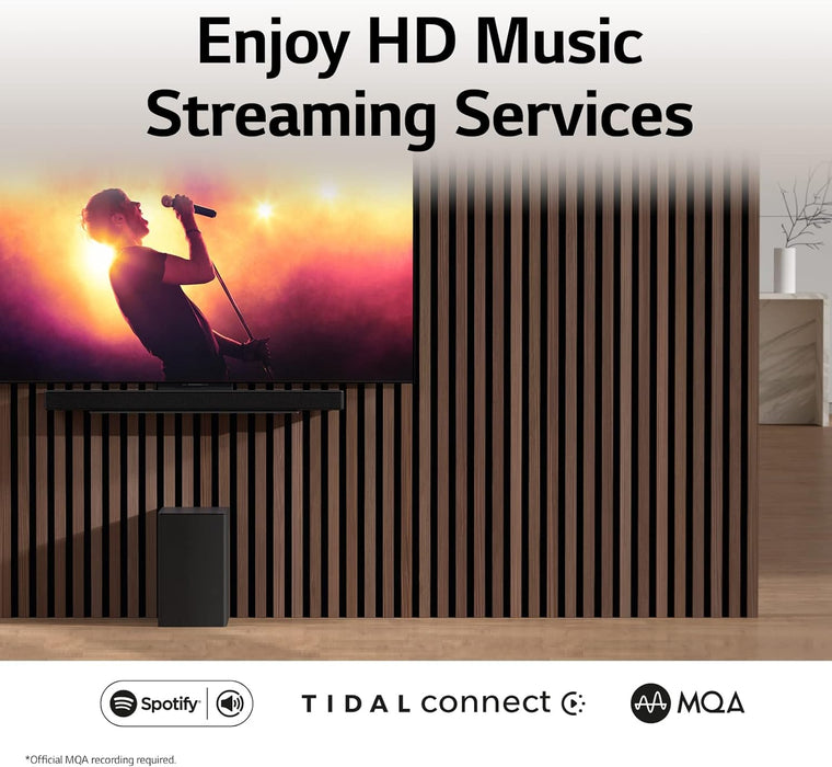 LG SC9S 3.1.3 Channel 400W C-Series OLED Soundbar, IMAX Enhanced, Dolby Atmos, 4K Passthrough, High Res Audio, Apple AirPlay 2 + Alexa Supported, Chromecast Built-in, IMAX® Enhanced - Open Box 10/10 Condition