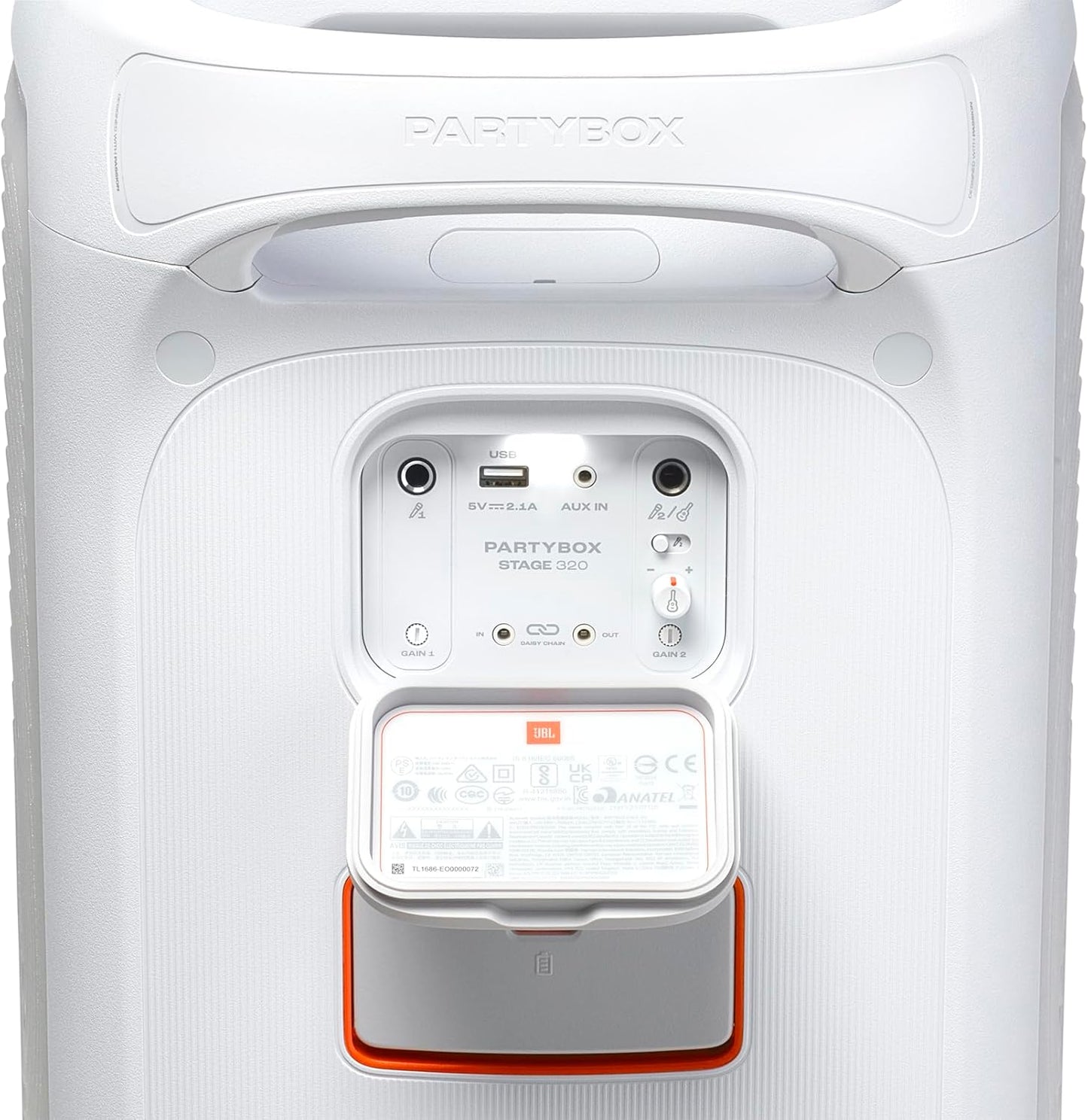 JBL PartyBox Stage 320 - Portable Party Speaker-White- JBLPBSTAGE320SWAM (Open Box)