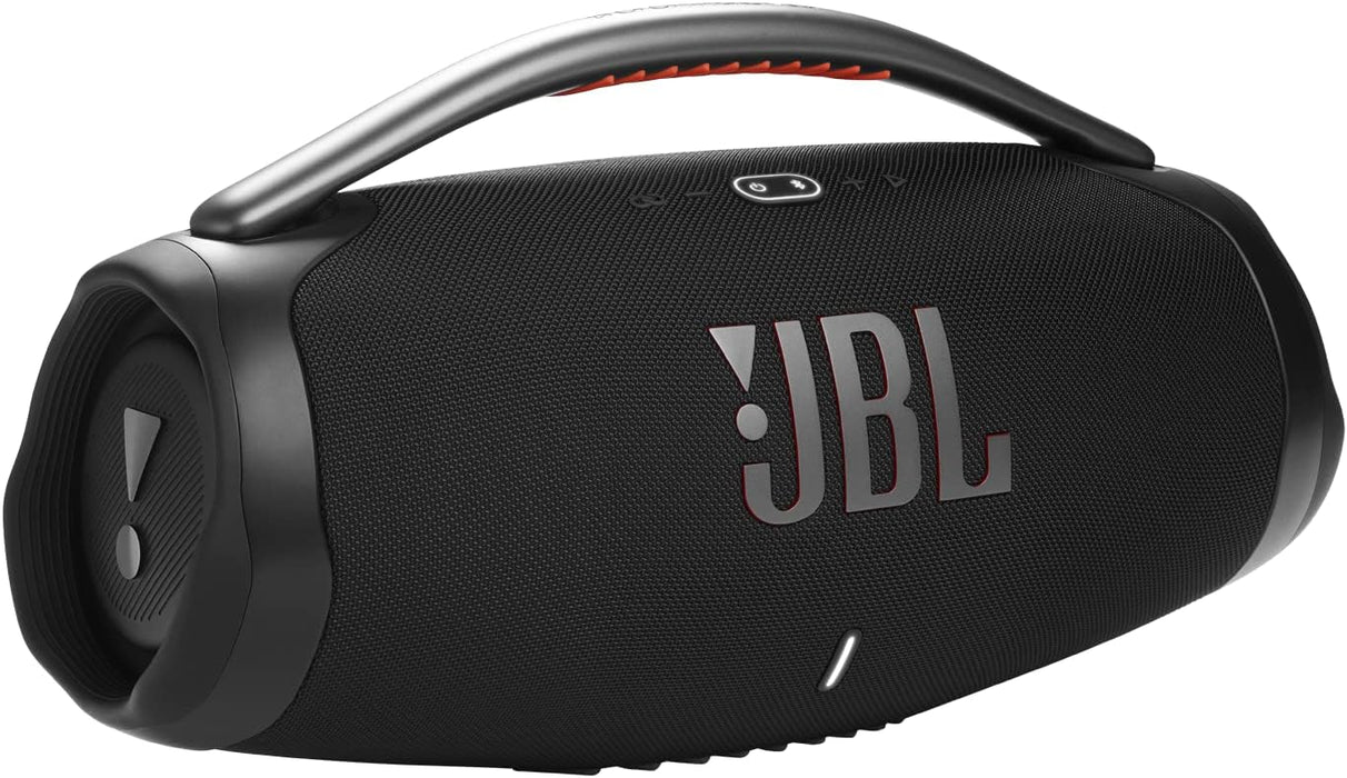 JBL Boombox 3 - Portable Bluetooth Speaker, Powerful Sound and Monstrous bass, IPX7 Waterproof, 24 Hours of Playtime, powerbank, JBL PartyBoost for Speaker Pairing, and eco-Friendly Packaging (Black)-Open Box (10/10 Condition)