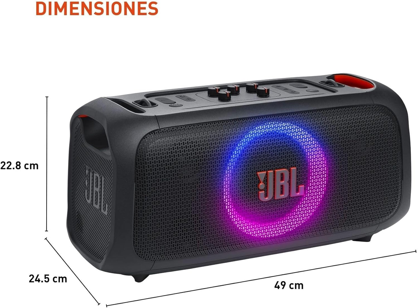 JBL PartyBox On-The-Go Essential - Portable Party Speaker -JBLPBOTGESAM Open Box