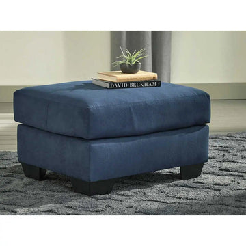 Ashley Darcy Ottoman in Blue | Brampton Furniture Store