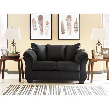 Ashley Darcy Loveseat in Black | Brampton Furniture Store