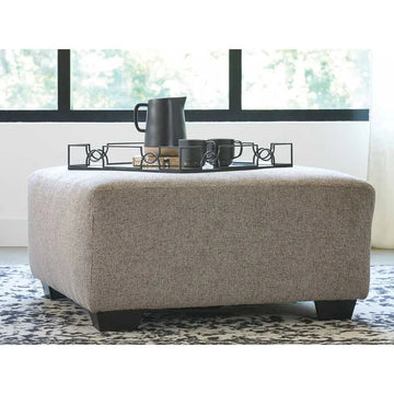 Ashley Ballinasloe Oversized Accent Ottoman in Platinum