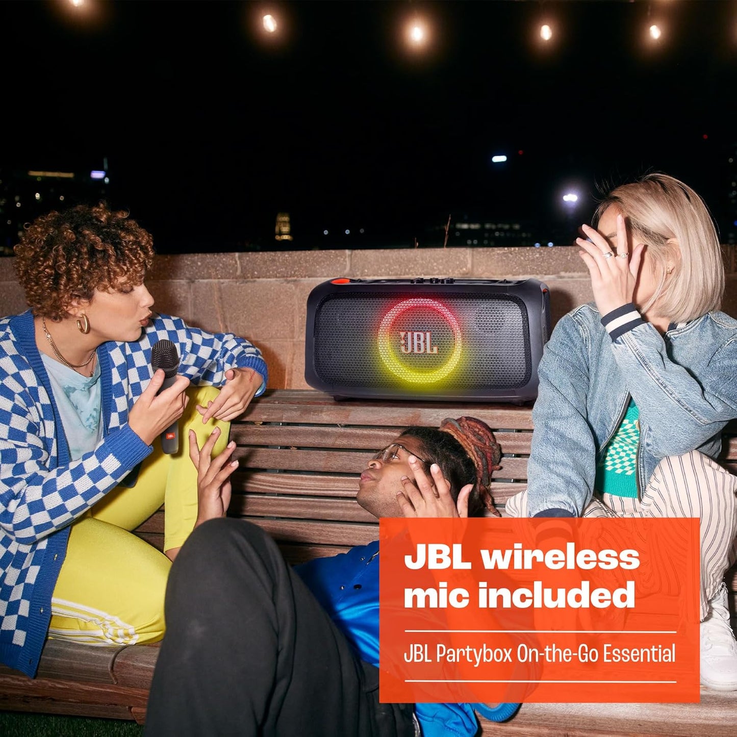 JBL PartyBox On-The-Go Essential - Portable Party Speaker -JBLPBOTGESAM Open Box