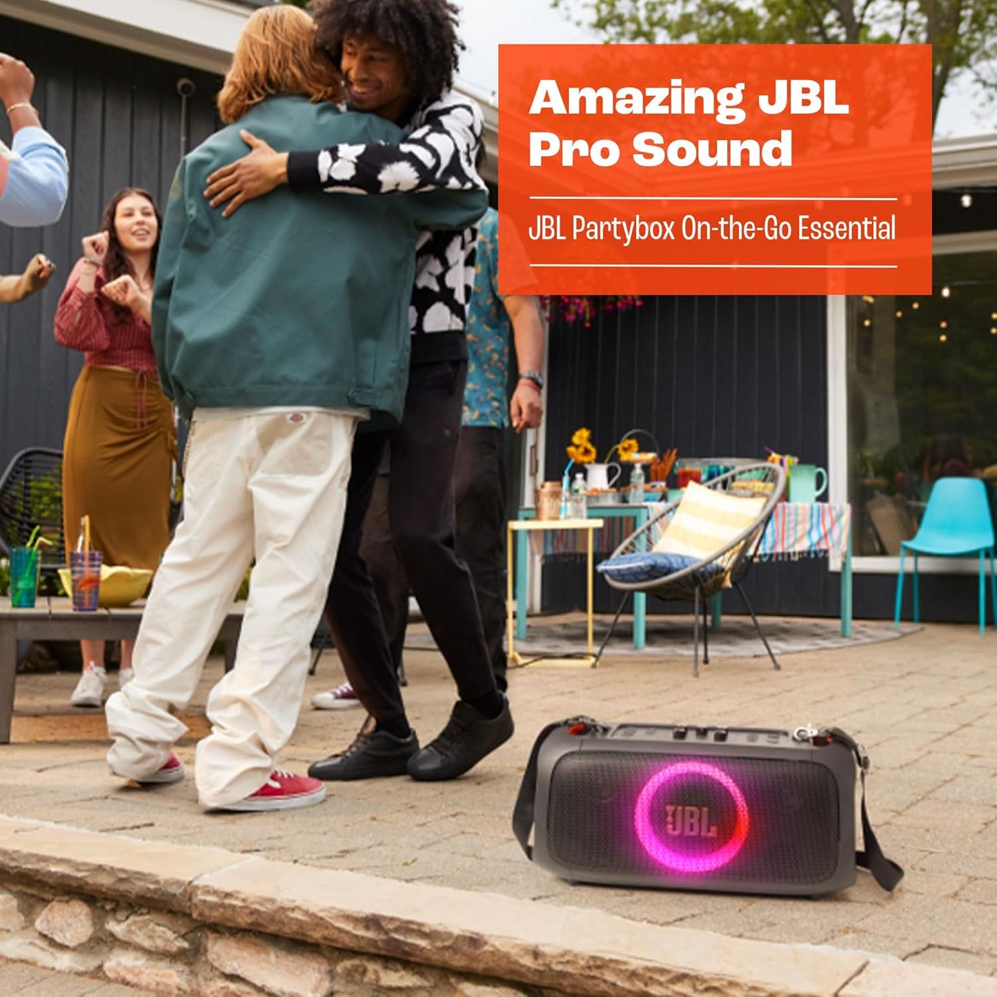 JBL PartyBox On-The-Go Essential - Portable Party Speaker -JBLPBOTGESAM Open Box