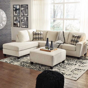 Ashley Abinger 2 Piece LFH Sectional with Chaise in Natural | Brampton Furniture Store