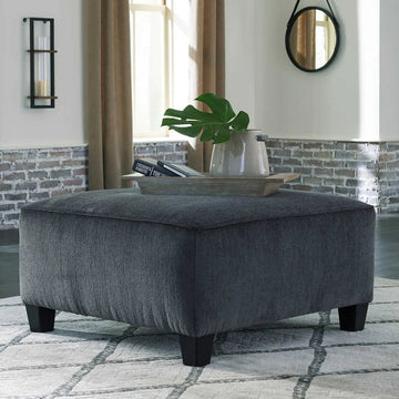 Ashley Abinger Oversized Accent Ottoman in Smoke