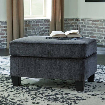 Ashley Abinger Accent Ottoman in Smoke | Brampton Furniture Store