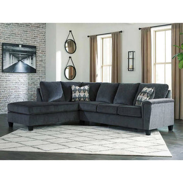 Ashley Abinger 2 Piece LFH Sectional with Chaise in Smoke | Brampton Furniture Store