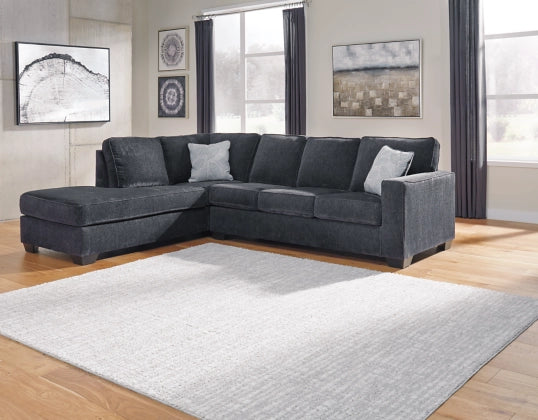 Altari 2-Piece Sectional with Ottoman LHF Chaise - Navy Blue