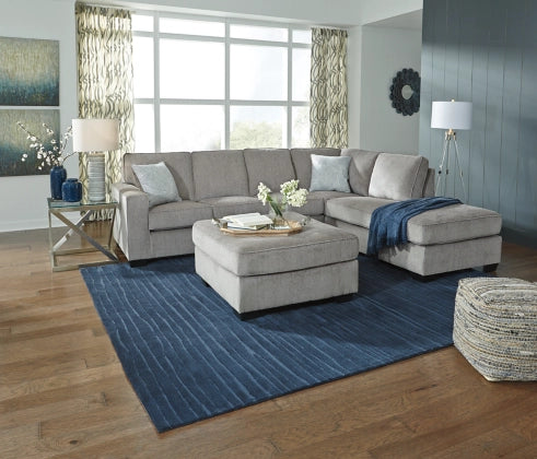 Altari 2-Piece Sectional with Ottoman RHF Chaise - Grey