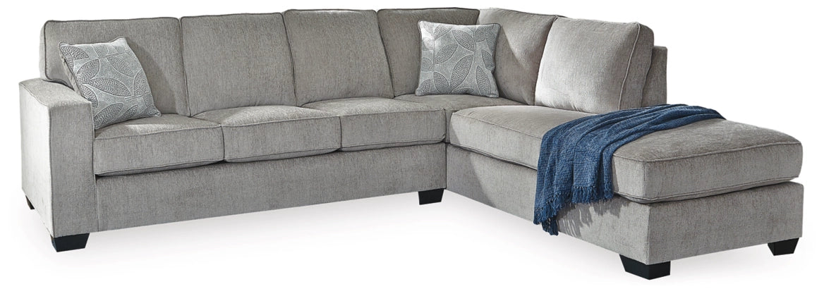 Altari 2-Piece Sectional with Ottoman RHF Chaise - Grey