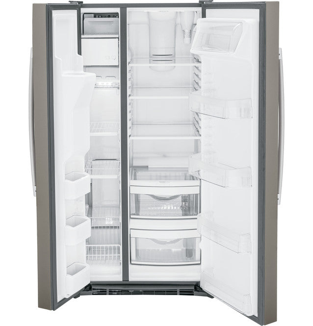 GE GSS23GMPES 23.0 Cu. Ft. Side-By-Side Refrigerator in Fingerprint Resistant Slate