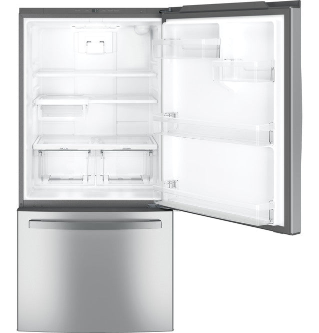 GE GDE25EYKFS ENERGY STAR® 24.8 Cu. Ft. Bottom-Freezer Drawer Refrigerator in Fingerprint Resistant Stainless