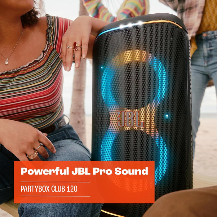 JBL PartyBox Club 120 - Portable Party Speaker with Foldable Handle, Powerful JBL Pro Sound, Futuristic lightshow-JBLPBCLUB120AM- OPen Box (10/10 Conditon)