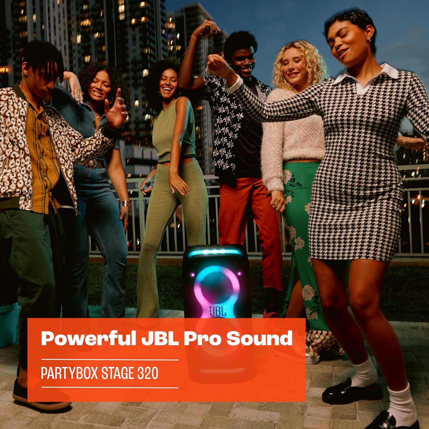 JBL PartyBox Stage 320 - Portable Party Speaker-White- JBLPBSTAGE320SWAM (Open Box)