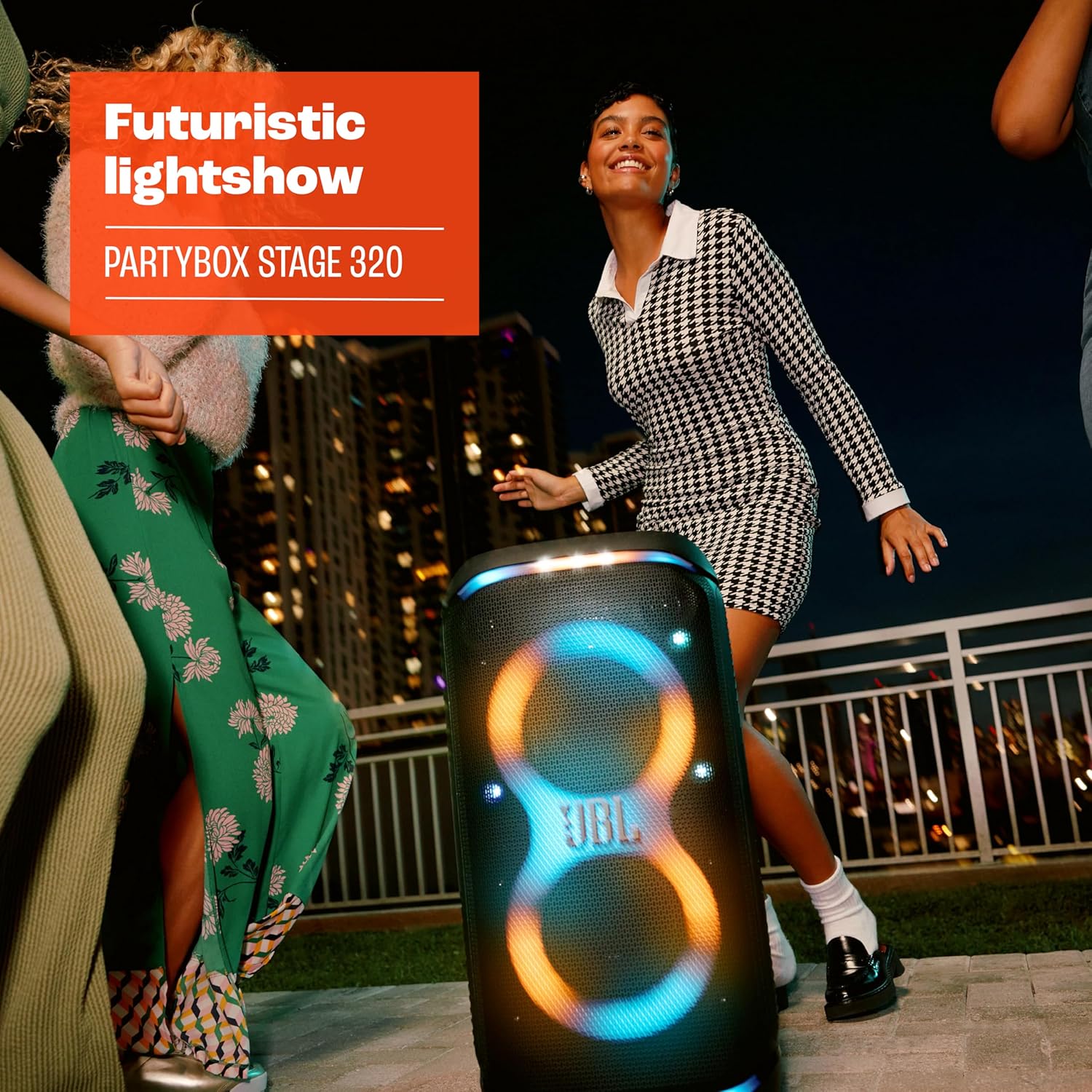 JBL PartyBox Stage 320 - Portable Party Speaker with Telescopic