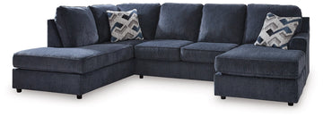 Albar Place 2-Piece Sectional RHF Chaise - Cobalt