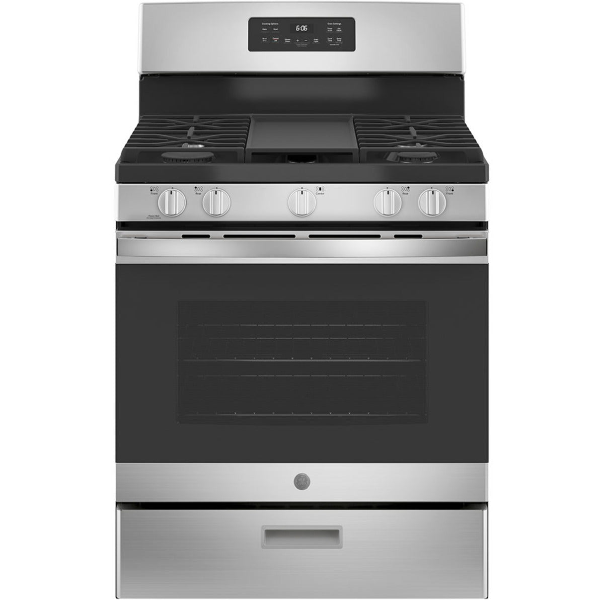 GE & Frigidaire Stainless 3-Piece Kitchen Package — 30" Gas Range, 31" Bottom-Freezer Fridge & 24" Dishwasher
