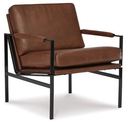 Puckman Accent Chair - Brown Finish