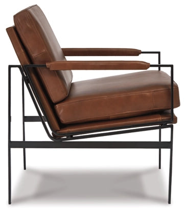 Puckman Accent Chair - Brown Finish