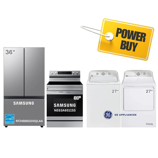Samsung Refrigerator, Range and GE laundry pair combo 02