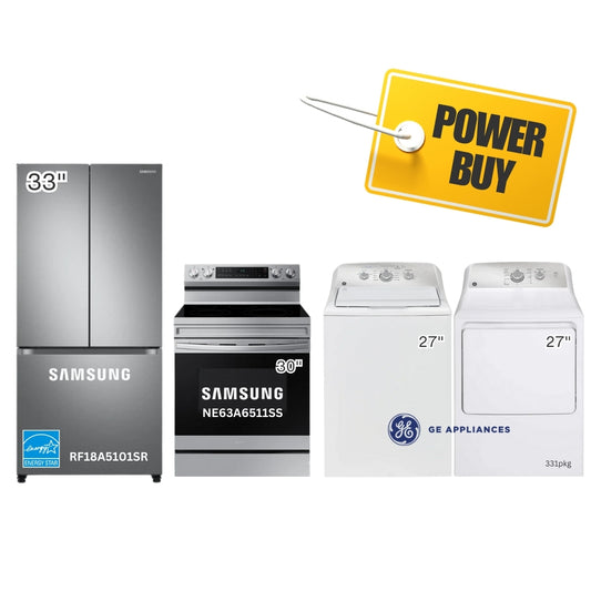 Samsung Refrigerator, Range and GE laundry pair combo 01