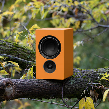 PSB Speakers - Alpha iQ Streaming Powered Speakers with BluOS - Orange