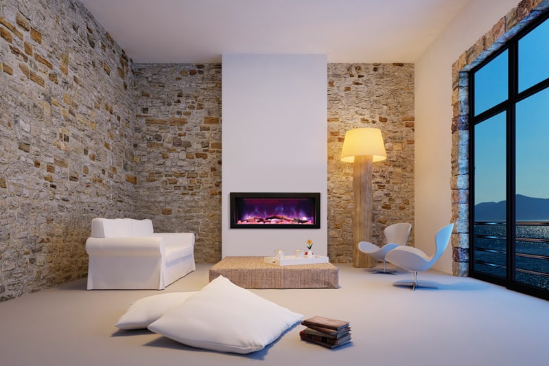 Amantii BI-60-DEEP-OD Smart Indoor-Outdoor Linear Fireplace