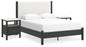 Cadmori Queen Upholstered Panel Bed with 2 Nightstands