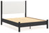 Cadmori Queen Upholstered Panel Bed with 2 Nightstands