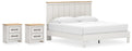 Linnocreek King Panel Bed with 2 Nightstands