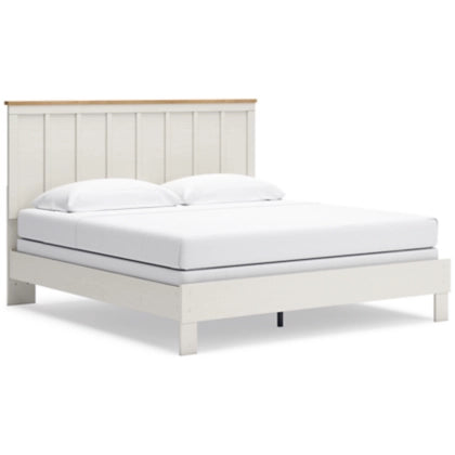 Linnocreek King Panel Bed with 2 Nightstands