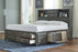 Caitbrook Queen Storage Bed with 8 Drawers in Gray