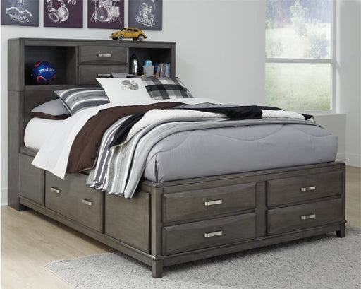 Ashley B476B4 Caitbrook Full Storage Bed with 7 Drawers in Gray