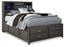 Caitbrook Full Storage Bed with 7 Drawers in Gray