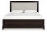 Neymorton King Upholstered Panel Bed with 2 Nightstands