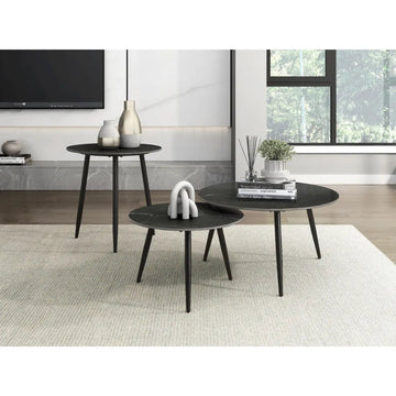 Alaina 3Pc Coffee Table Set 3697BK Mazin
