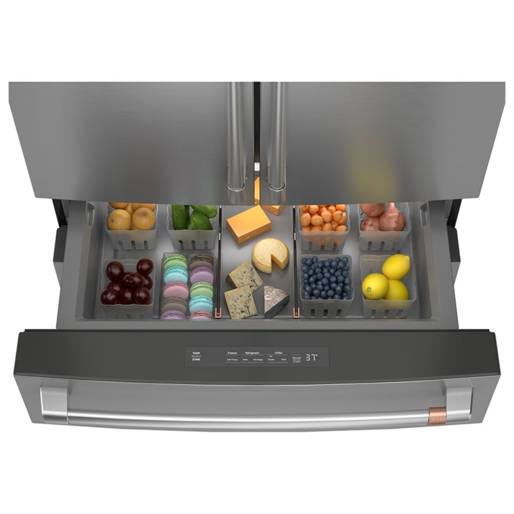 GE Cafe 36" Counter Depth 4-Door French-Door Refrigerator - CJE23DP2WS1 - Refrigerator - GE CAFE - Topchoice Electronics - image 5