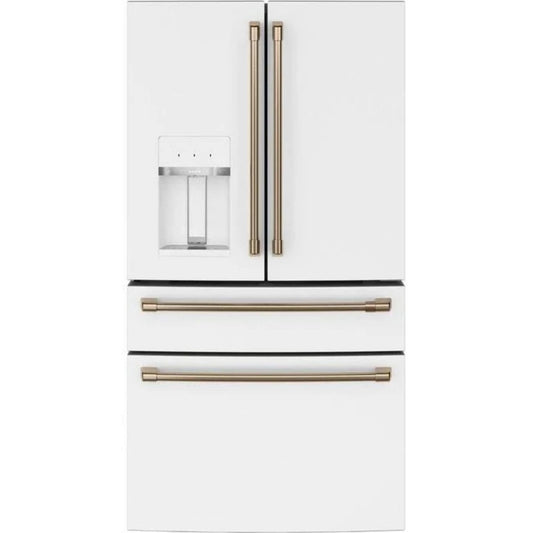 GE Cafe CXE22DP4PW2 Counter depth Four-Door French Door Refrigerator in White