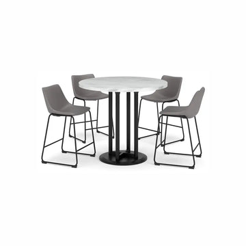 Ashley Centiar Counter Height 5Pc Dining Set in Grey Furnish